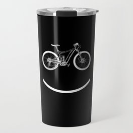 Smiley face Bike - cycling Bicycle Smiling Face Travel Mug