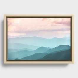 Smoky Mountain National Park Sunset Layers II - Nature Photography Framed Canvas
