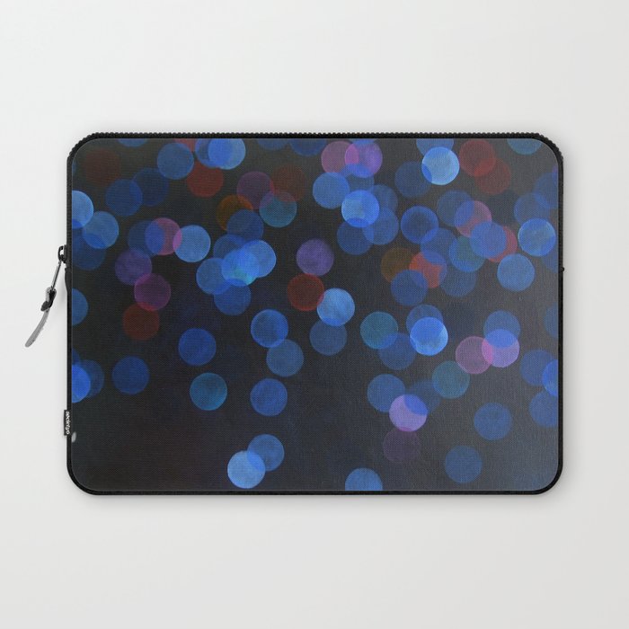 No. 45 - Print of Deep Blue Bokeh Inspired Modern Abstract Painting  Laptop Sleeve