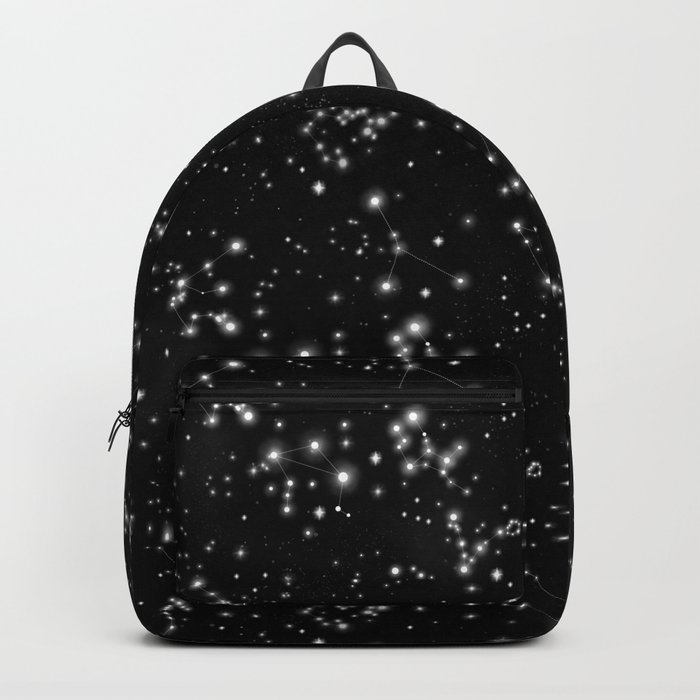 Black Galaxy Constellation Star Pattern Backpack