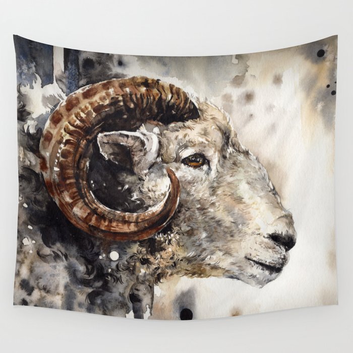 Sheep Face Wall Tapestry