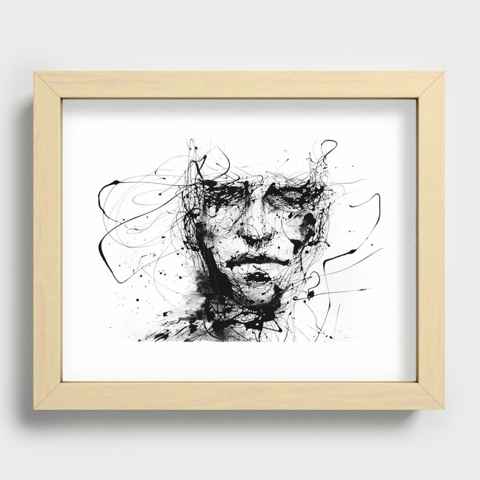 lines hold the memories Recessed Framed Print