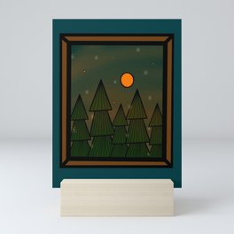 snowy night Mini Art Print