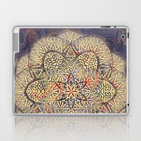 Gold Morocco Lace Mandala Laptop & iPad Skin