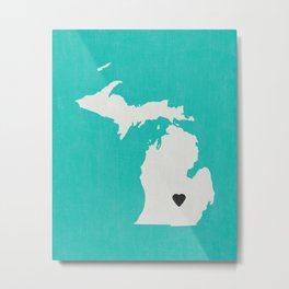 Michigan Love Metal Print