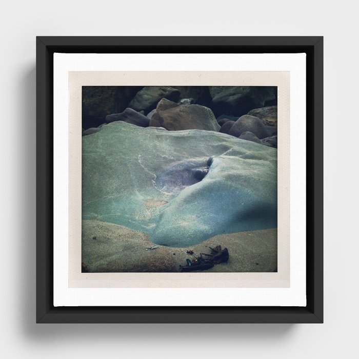 California Coast II -- Beach waves in a rock, photo perfect for a series on your wall!  Framed Canvas
