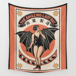 The Amazing Lady Bat Wall Tapestry
