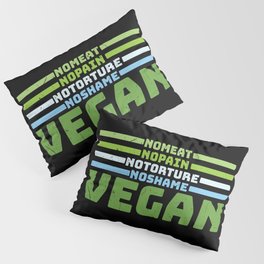 Vegan Typography Green Pillow Sham