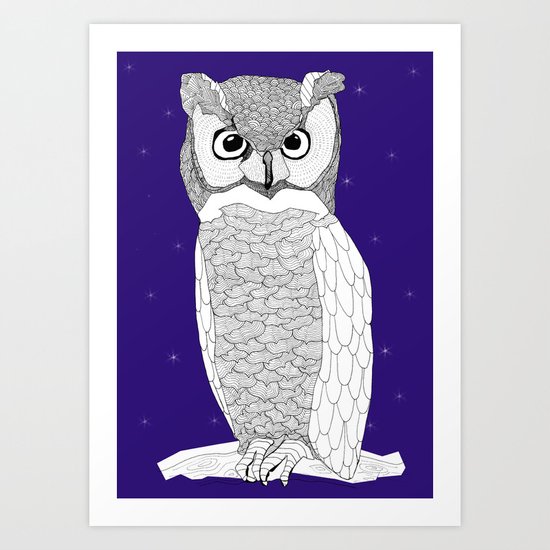 Owl Art Print