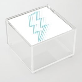 Turquoise Lightning Bolt Acrylic Box