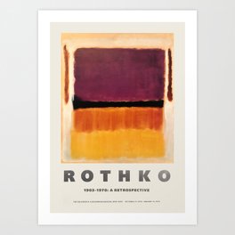 Mark Rothko - Exhibition poster for the Guggenheim Museum, New York, 1970 Art Print