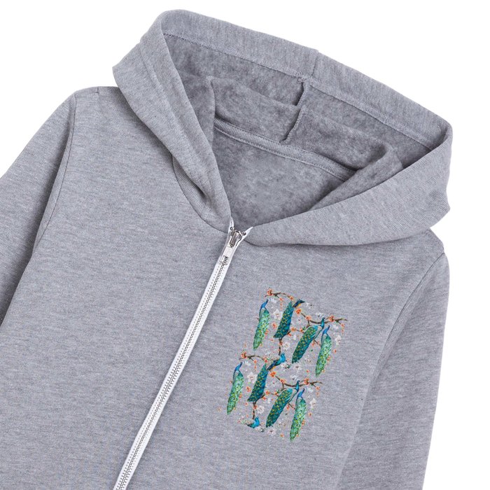 Peacocks Kids Zip Hoodie