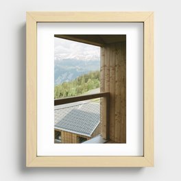 Mountain sunset Recessed Framed Print