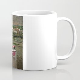 Three Red Boats at Staithes Coffee Mug