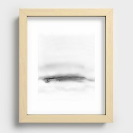 Black and White Abstract Art Modern Watercolor Recessed Framed Print