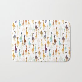 Giraffe of a different Color: white background Bath Mat | Cute, Zooanimals, Animal, Cheery, Ink, Southafrica, Safarianimals, Animalfacemask, Graphicdesign, Safariafrica 