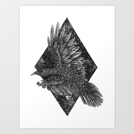 Cosmic Raven Art Print