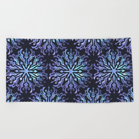 Aura Guidance Mandala Pattern Beach Towel