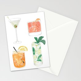 Colorful cocktails Stationery Cards
