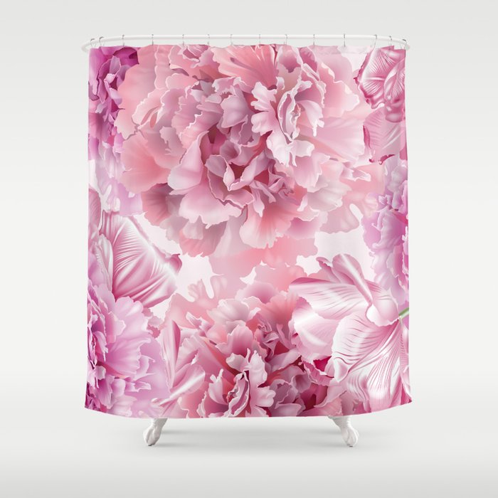 PINK PEONIES Shower Curtain