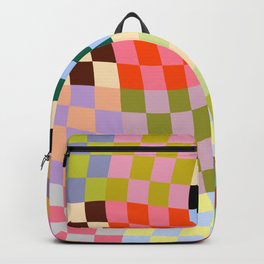 wavy colorful checkerboard! Backpack