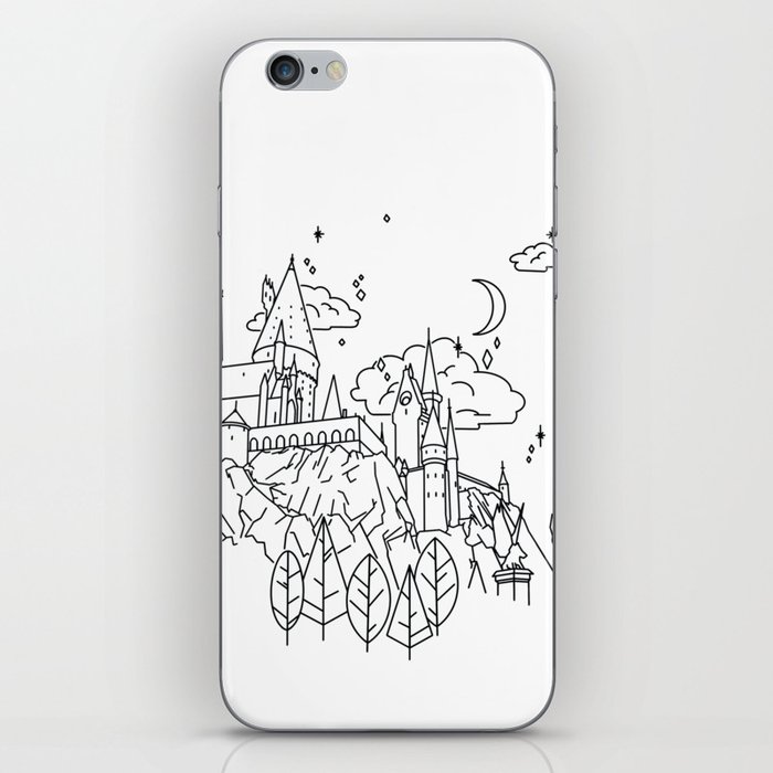 Castle - Black and White iPhone Skin