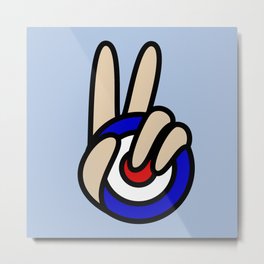 Mod Target Peace Symbol V Sign Metal Print | Modtarget, Boldlines, 60S, Graphicdesign, Mod, Hippy, Digital, Simpledesign, Ska, Peaceout 