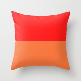 Watermelon Red & Peach Orange Throw Pillow