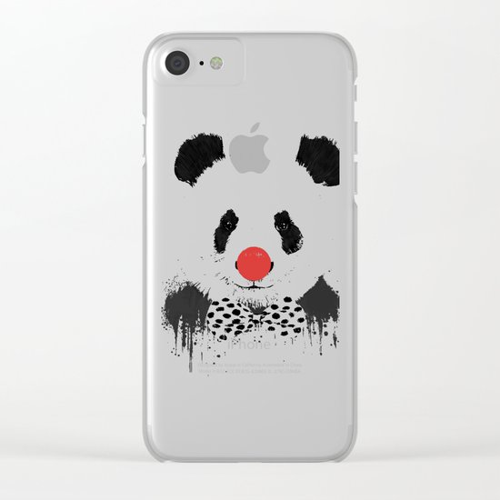 Clown panda Clear iPhone Case