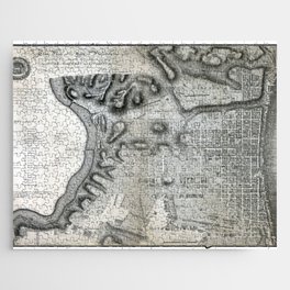 Plan of the city of Philadelphia - 1797 vintage pictorial map Jigsaw Puzzle