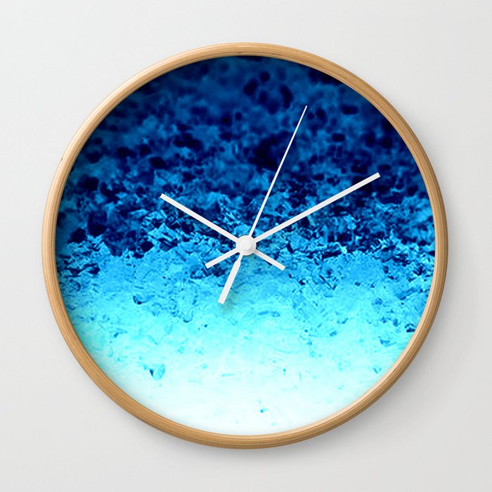 Blue Crystal Ombre Wall Clock