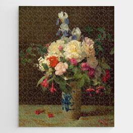 Vase of Flowers, 1875 by George Cochran Lambdin Jigsaw Puzzle