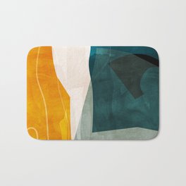 mid century shapes abstract painting 3 Bath Mat