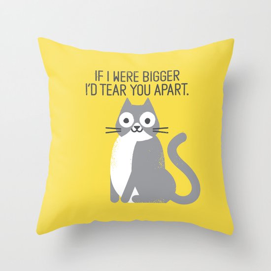 Purrfectly Honest Throw Pillow