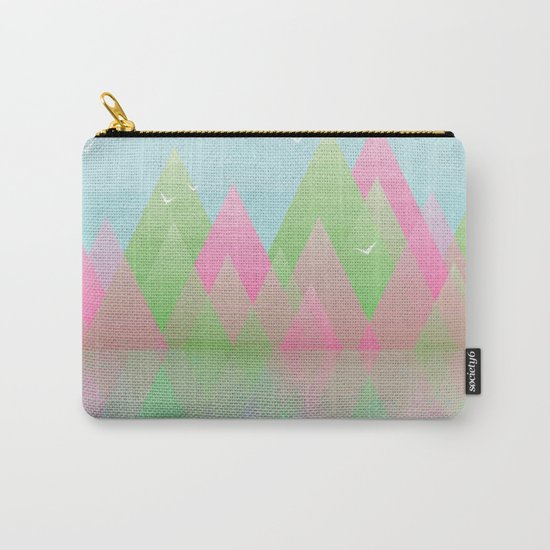 Geometric Lake Mountain I - Spring Carry-All Pouch