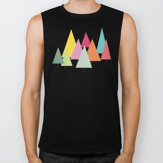Fir Trees Biker Tank