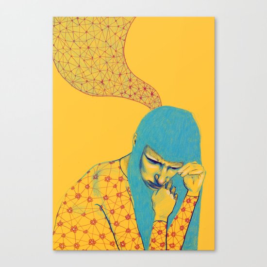 Nerves and flowers Canvas Print