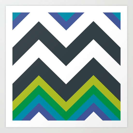 Chevron_Galaxy Art Print