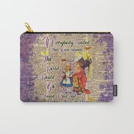 Alice with The Duchess Vintage Dictionary Art Carry-All Pouch | Popart, Graphicdesign, Vintagebookpage, Aliceandtheduchess, Digital, Victorianillustration, Other, Madhatter, Carrolllewisquote, Cheshirecat 