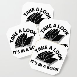 Take A Look It's In A Book Coaster