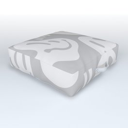 Cool Grey Melted Happiness Outdoor Floor Cushion