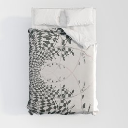B&W Abstract Puzzle Duvet Cover