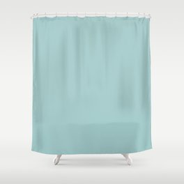 Light Aqua Gray Solid Color Pantone Eggshell Blue 14-4809 TCX Shades of Blue-green Hues Shower Curtain