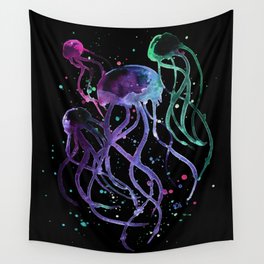 Dark Side Jellyfish Wall Tapestry