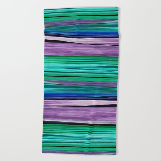 Abstract pattern . Lilac blue turquoise . Beach Towel