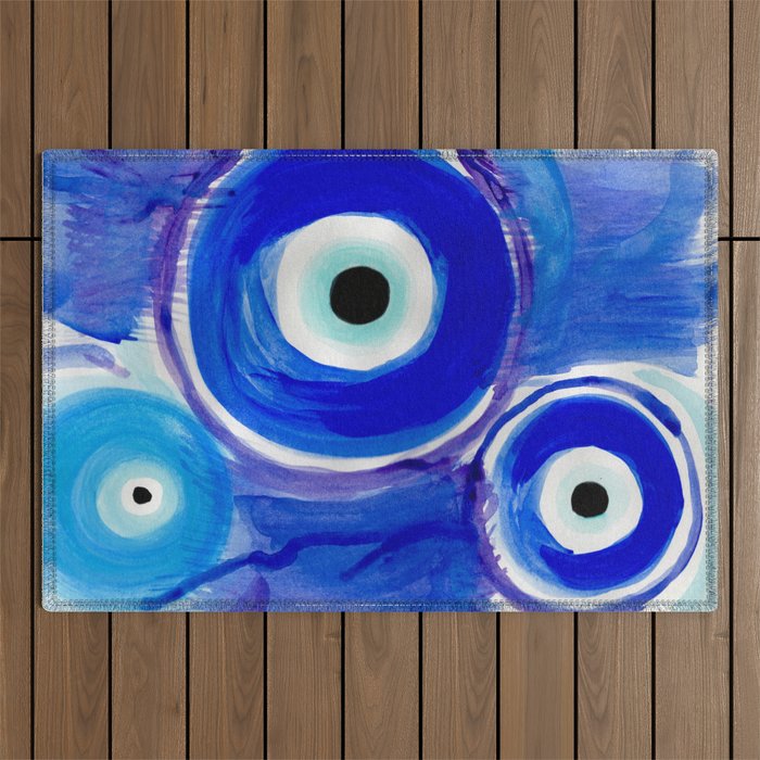 Evil Eyes Outdoor Rug