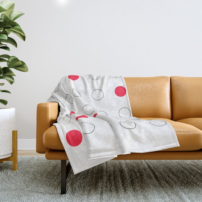 Red dots Throw Blanket