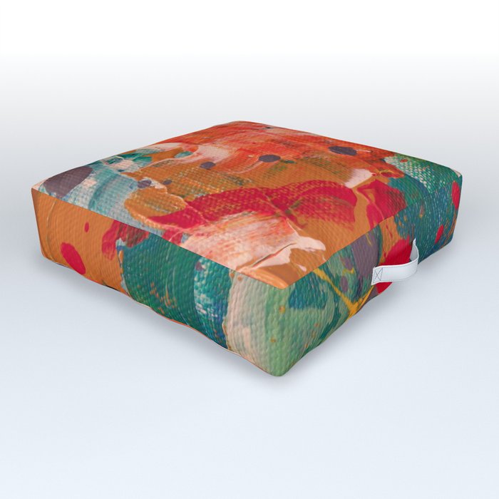 Colorful Abstract Painting Outdoor Floor Cushion