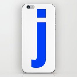 letter J (Blue & White) iPhone Skin