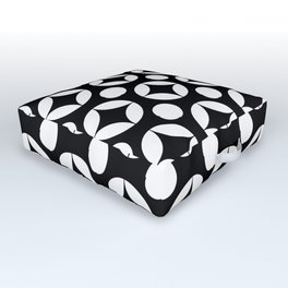 Optical pattern 104 Black and white Outdoor Floor Cushion